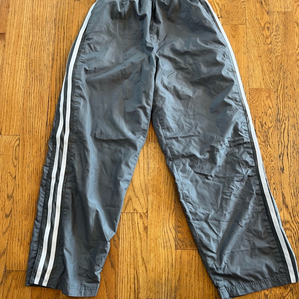 Athletic Works Snap Off Charcoal Joggers with White Stripes
